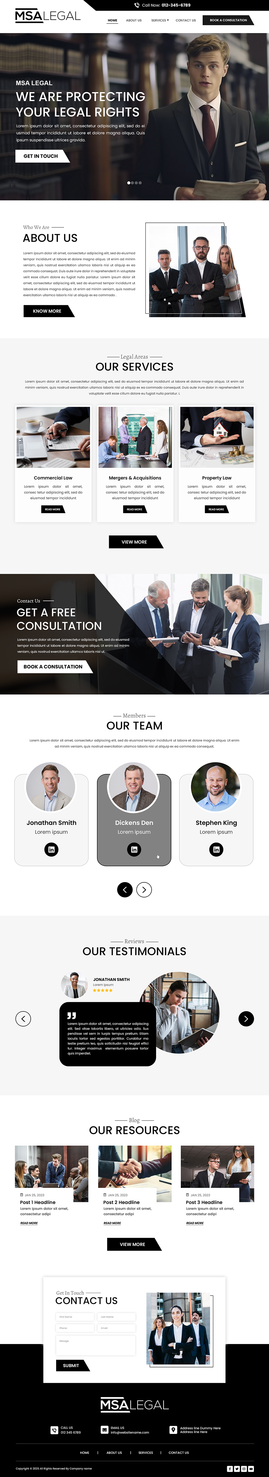 Web Design by Creations Box 2015 for MSA LEGAL | Design #34970974