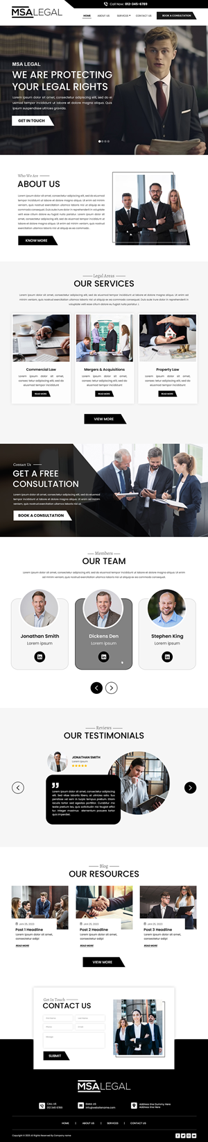 Web Design par Creations Box 2015 pour MSA LEGAL | Design #34970974