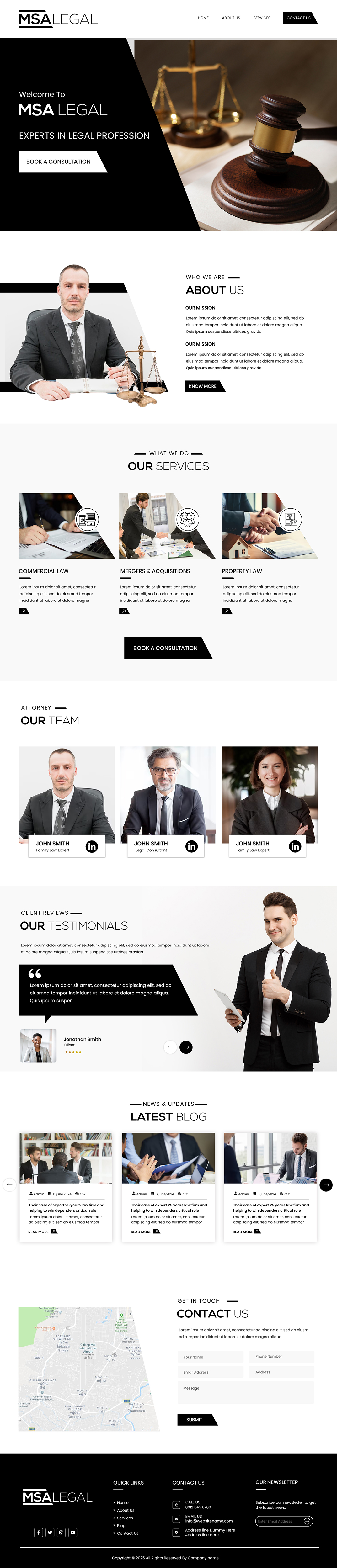 Web Design par Creations Box 2015 pour MSA LEGAL | Design #34970976