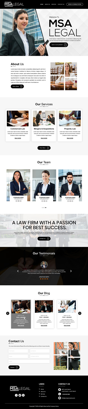 Web-Design von Creations Box 2015 für MSA LEGAL | Design: #34970988