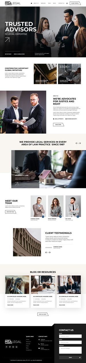 Web-Design von nzdesigners für MSA LEGAL | Design: #34982733