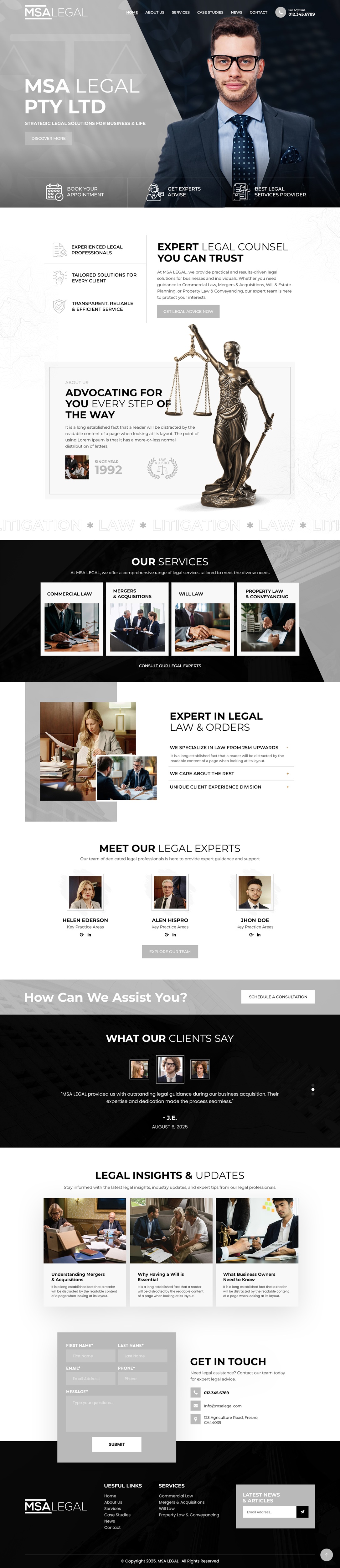 Web-Design von NZ Creatives für MSA LEGAL | Design #34982734