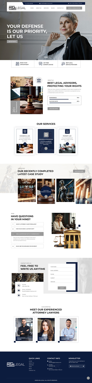 Web-Design von nzdesigners für MSA LEGAL | Design: #34982735