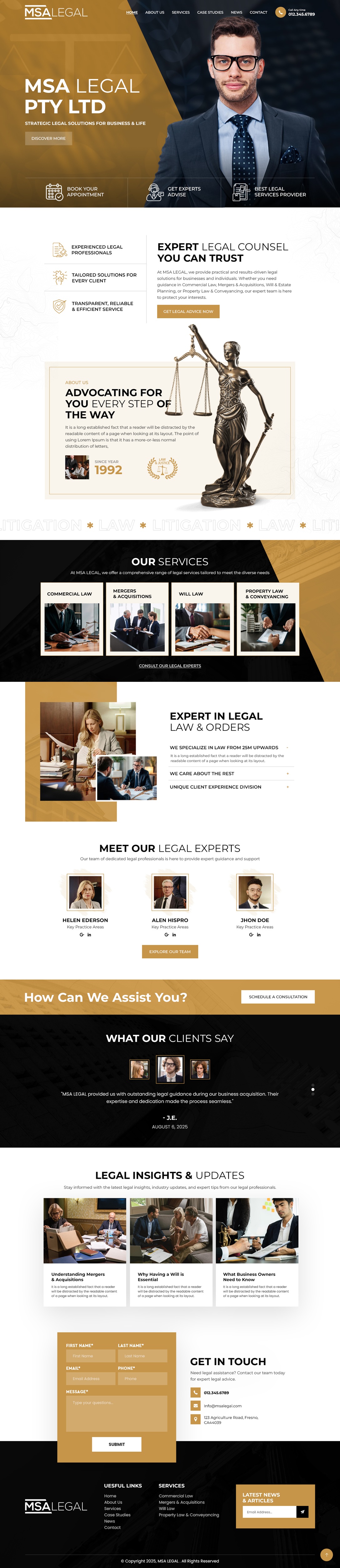 Diseño Web por nzdesigners para MSA LEGAL | Diseño #34982736