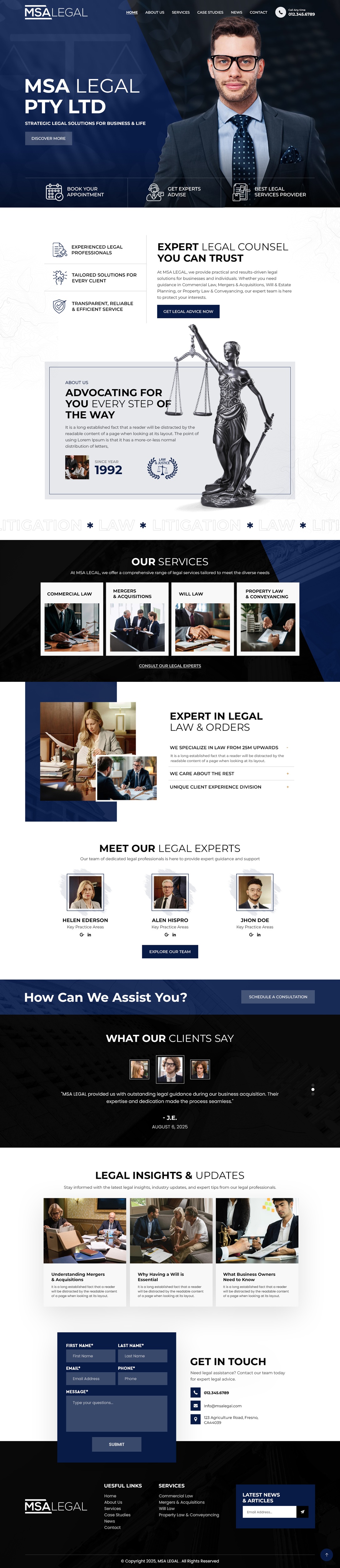 Web Design by nzdesigners for MSA LEGAL | Design #34982737