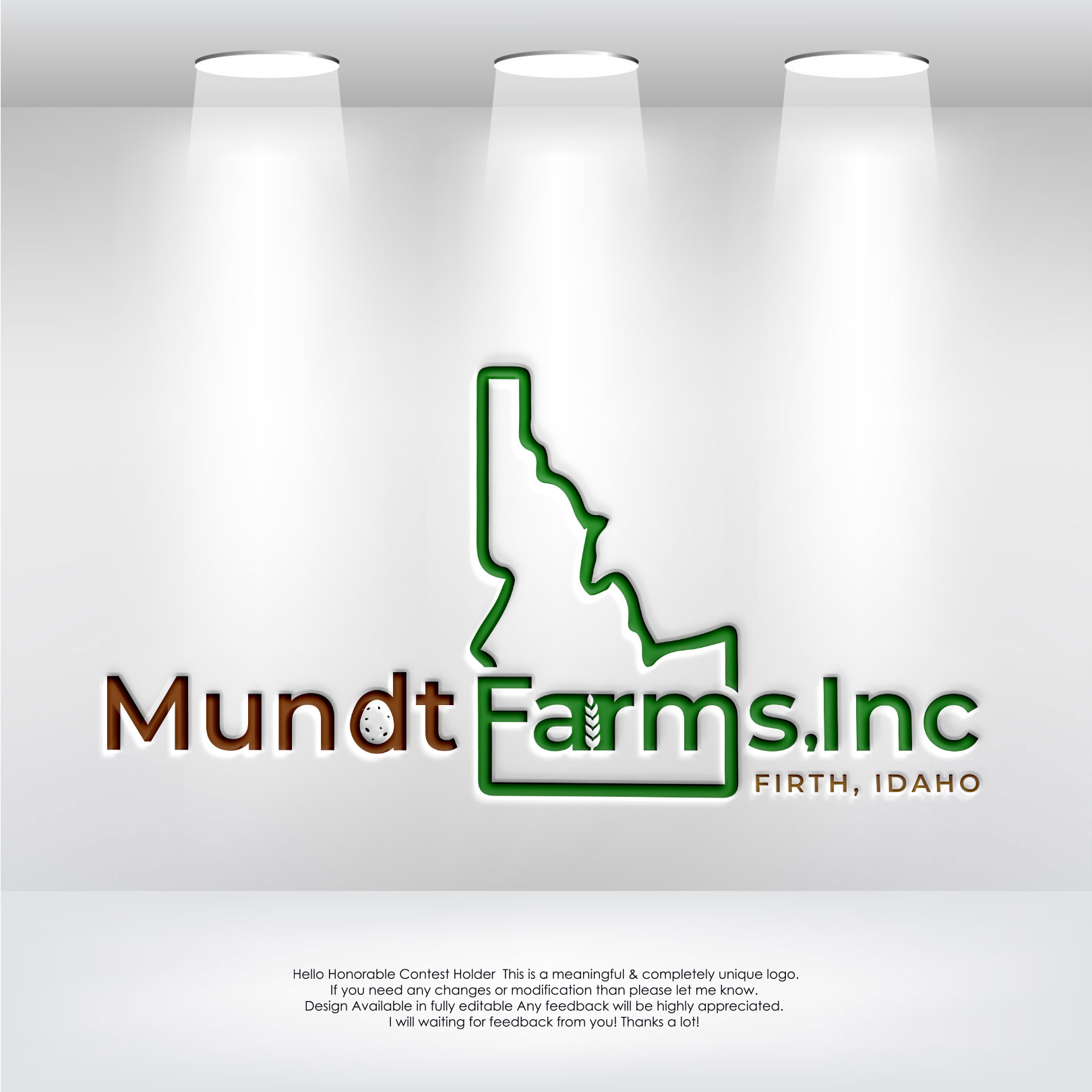 Design de Logo par LogoEon pour Mundt Farms Inc | Design #34973581