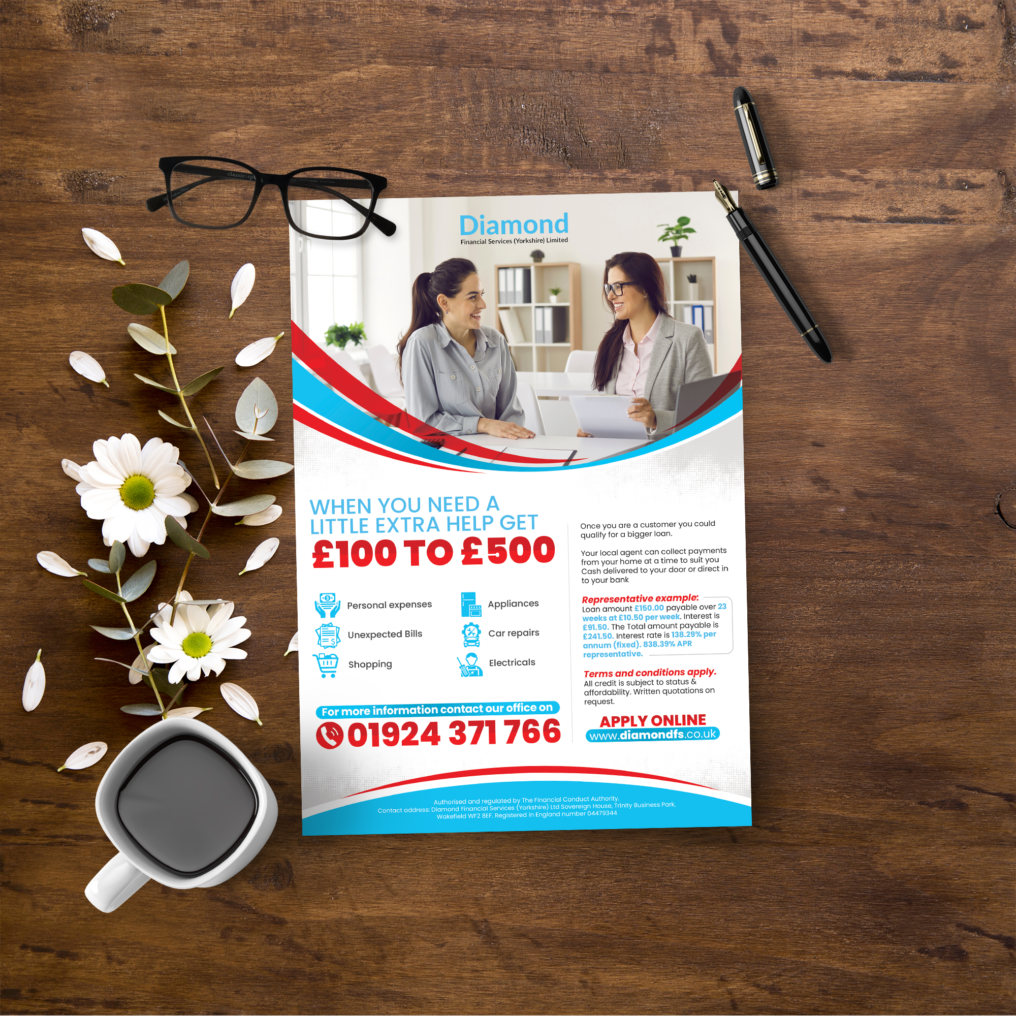 Flyer-Design von Sun Creative für Diamond Financial Services (Yorkshire) Ltd | Design #34983153