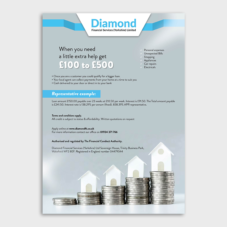 Design de Flyer par YourLogoMaster pour Diamond Financial Services (Yorkshire) Ltd | Design #34977987