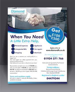 Design de Flyer par HT Graphic pour Diamond Financial Services (Yorkshire) Ltd | Design : #34980348