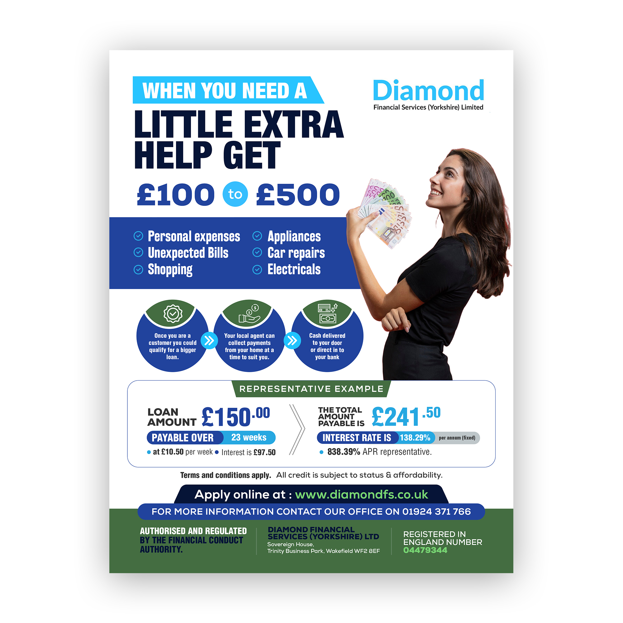 Design de Flyer par debdesign pour Diamond Financial Services (Yorkshire) Ltd | Design #34978106
