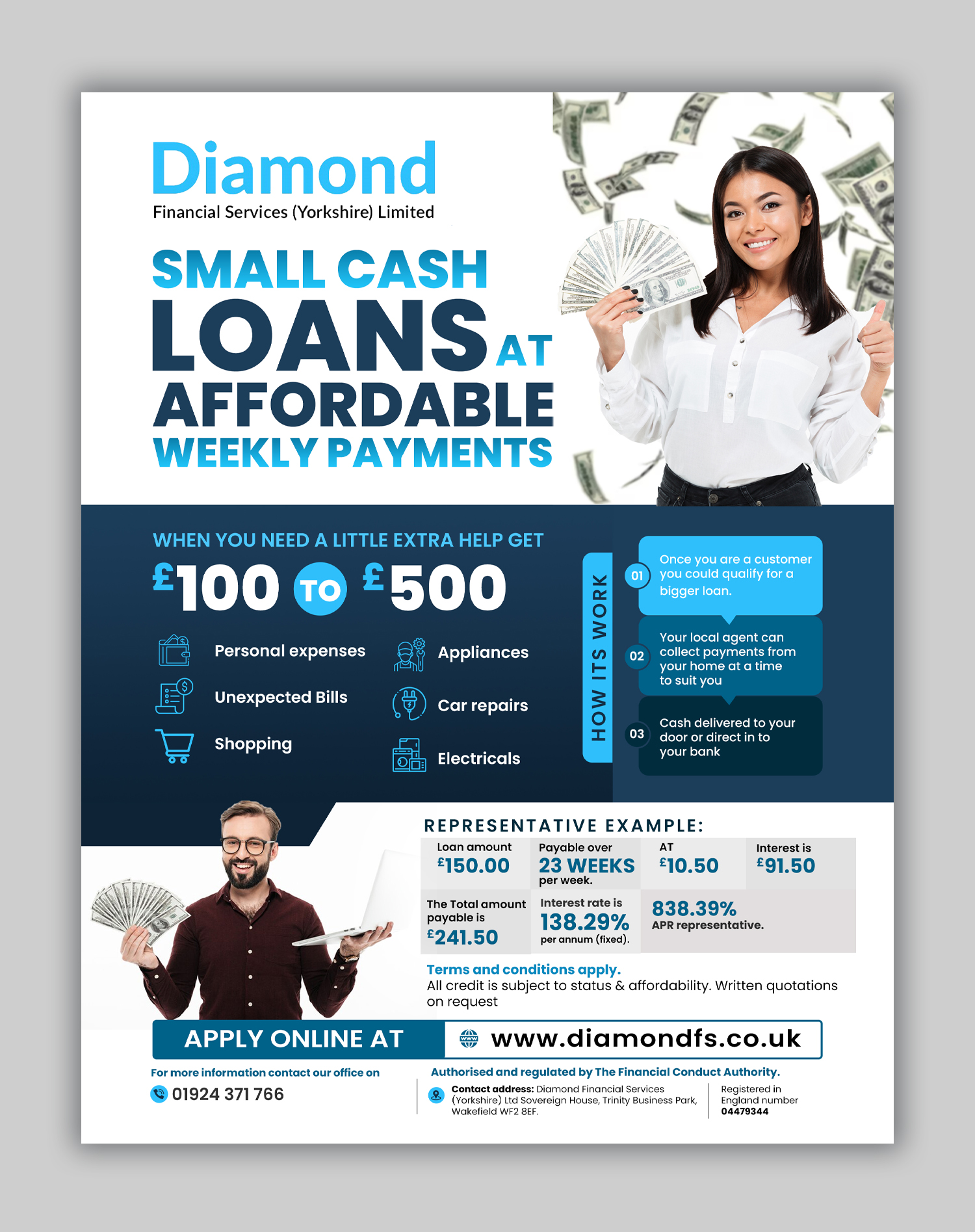 Design de Flyer par debdesign pour Diamond Financial Services (Yorkshire) Ltd | Design #34983980