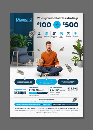 Design de Flyer par debdesign pour Diamond Financial Services (Yorkshire) Ltd | Design : #34984774