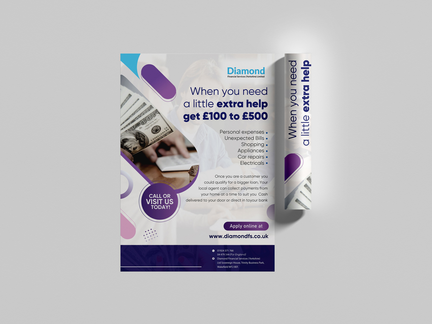 Design de Flyer par ks98410 pour Diamond Financial Services (Yorkshire) Ltd | Design #34976925