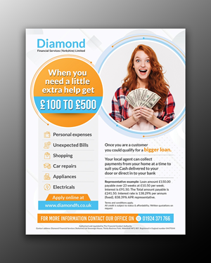Flyer-Design von OwnDesign für Diamond Financial Services (Yorkshire) Ltd | Design: #34977969