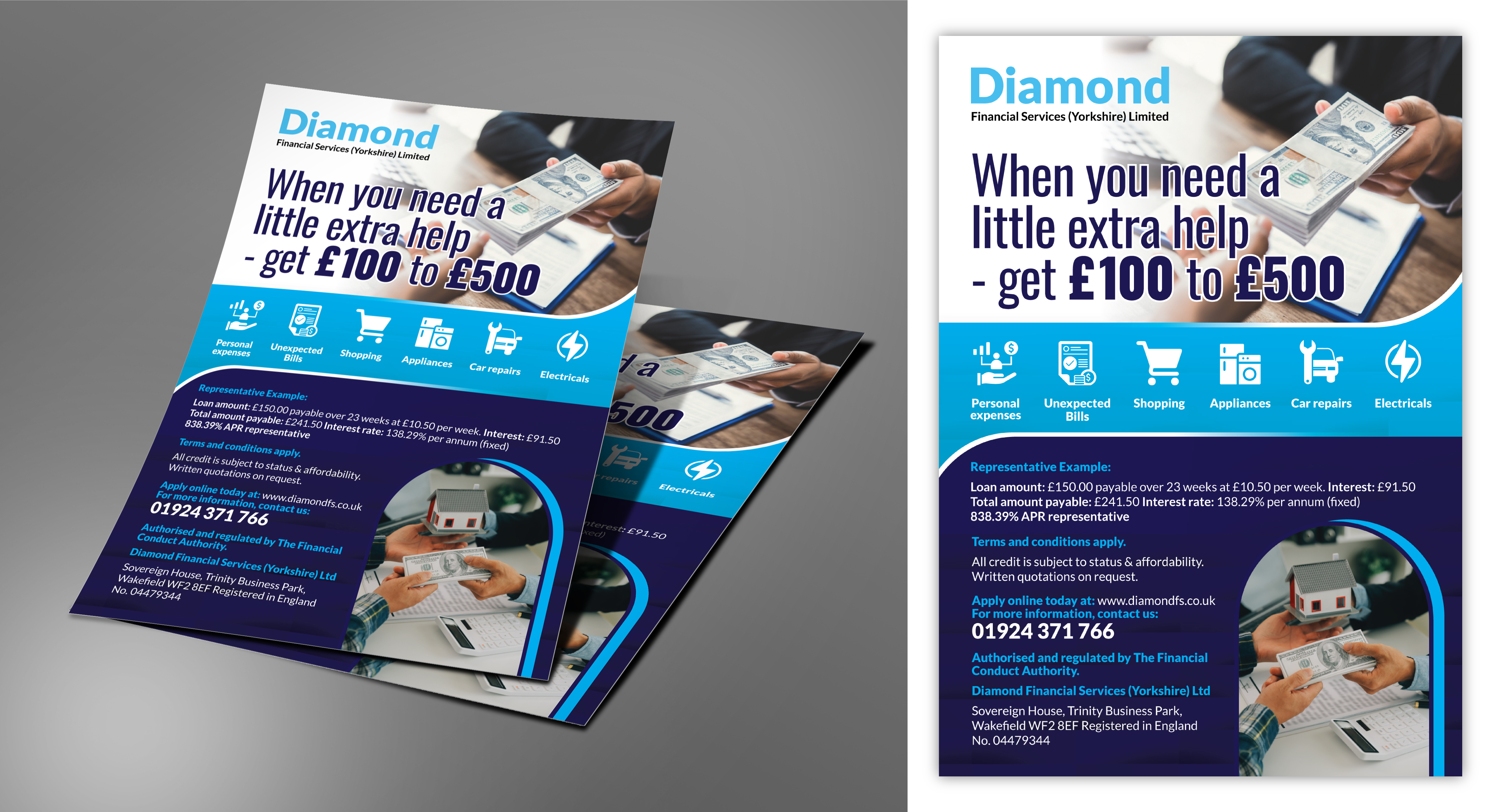 Flyer-Design von Impressive Designs für Diamond Financial Services (Yorkshire) Ltd | Design #34977999