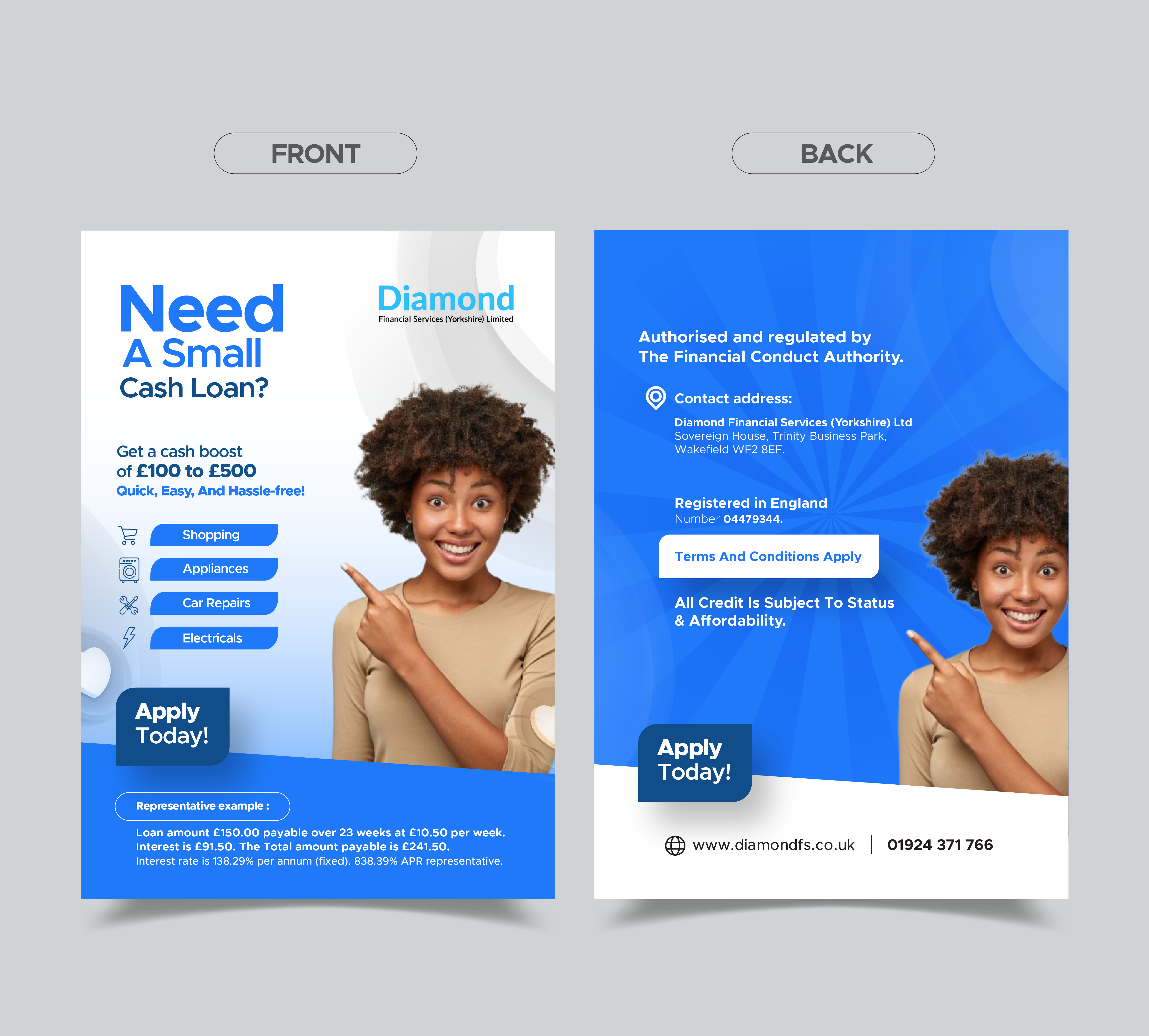 Design de Flyer par ZD STUDIO pour Diamond Financial Services (Yorkshire) Ltd | Design #35127609