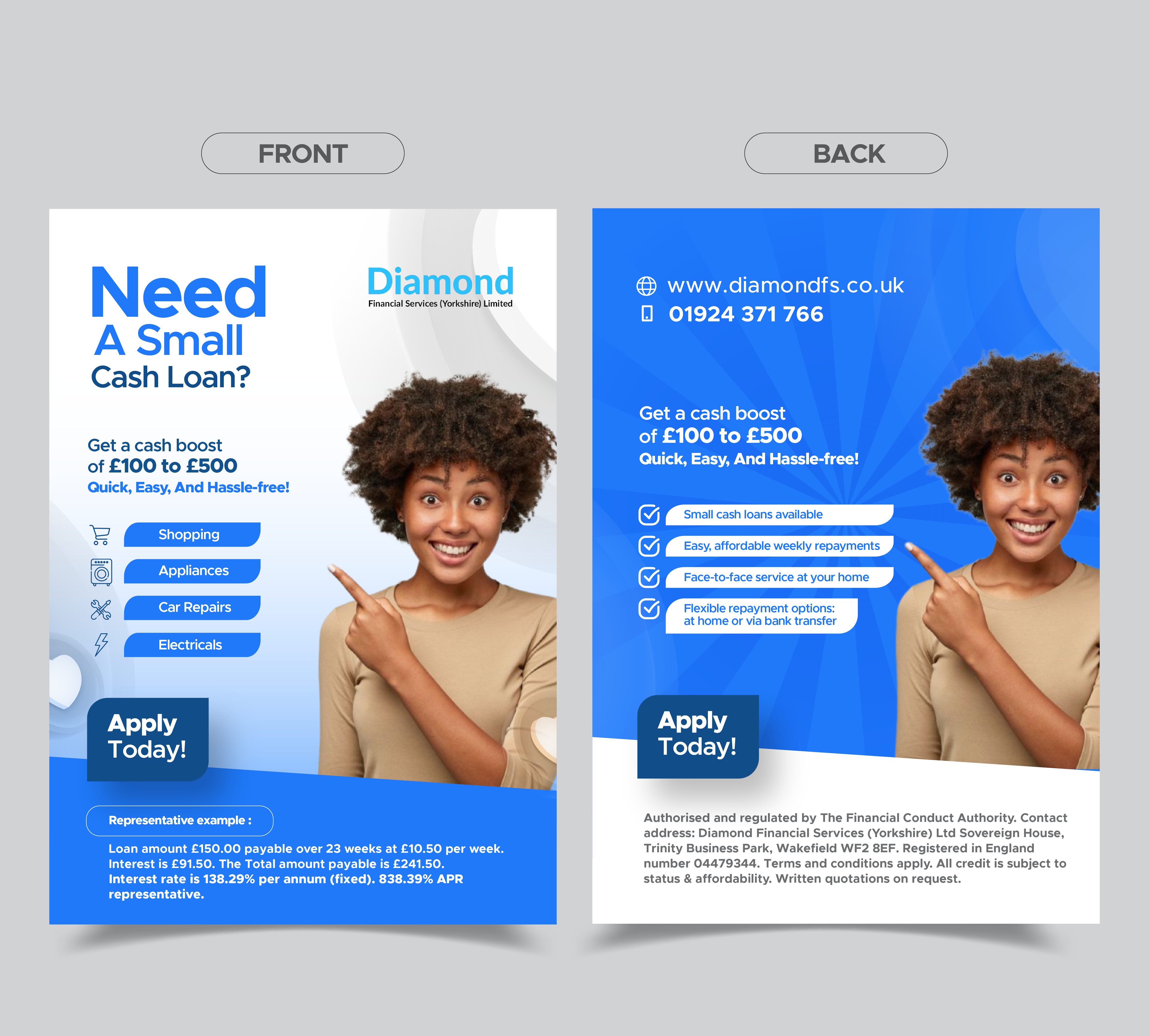 Design de Flyer par ZD STUDIO pour Diamond Financial Services (Yorkshire) Ltd | Design #35143396