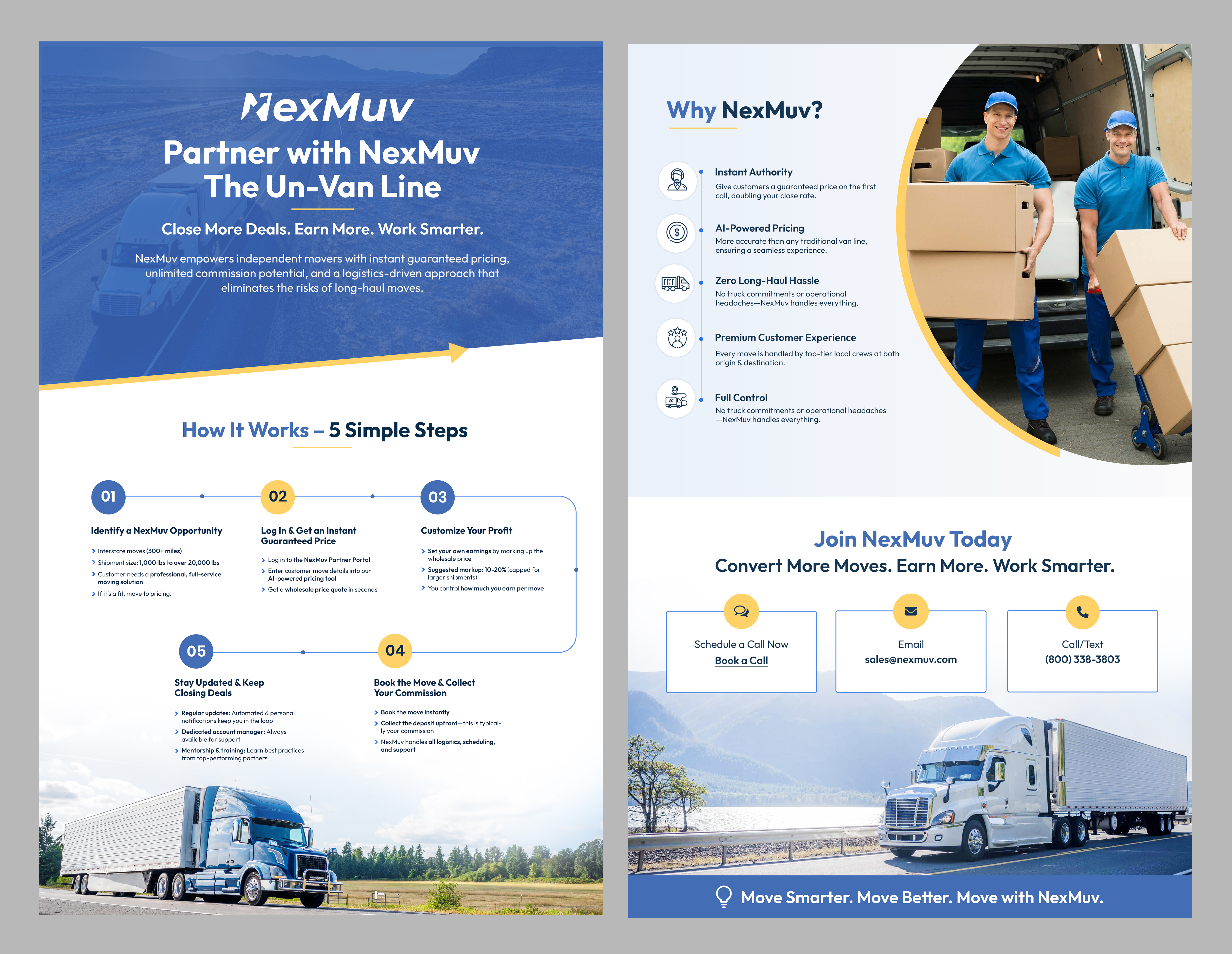 Brochure Design by Blue Sparrow for NexMuv | Design #34992917