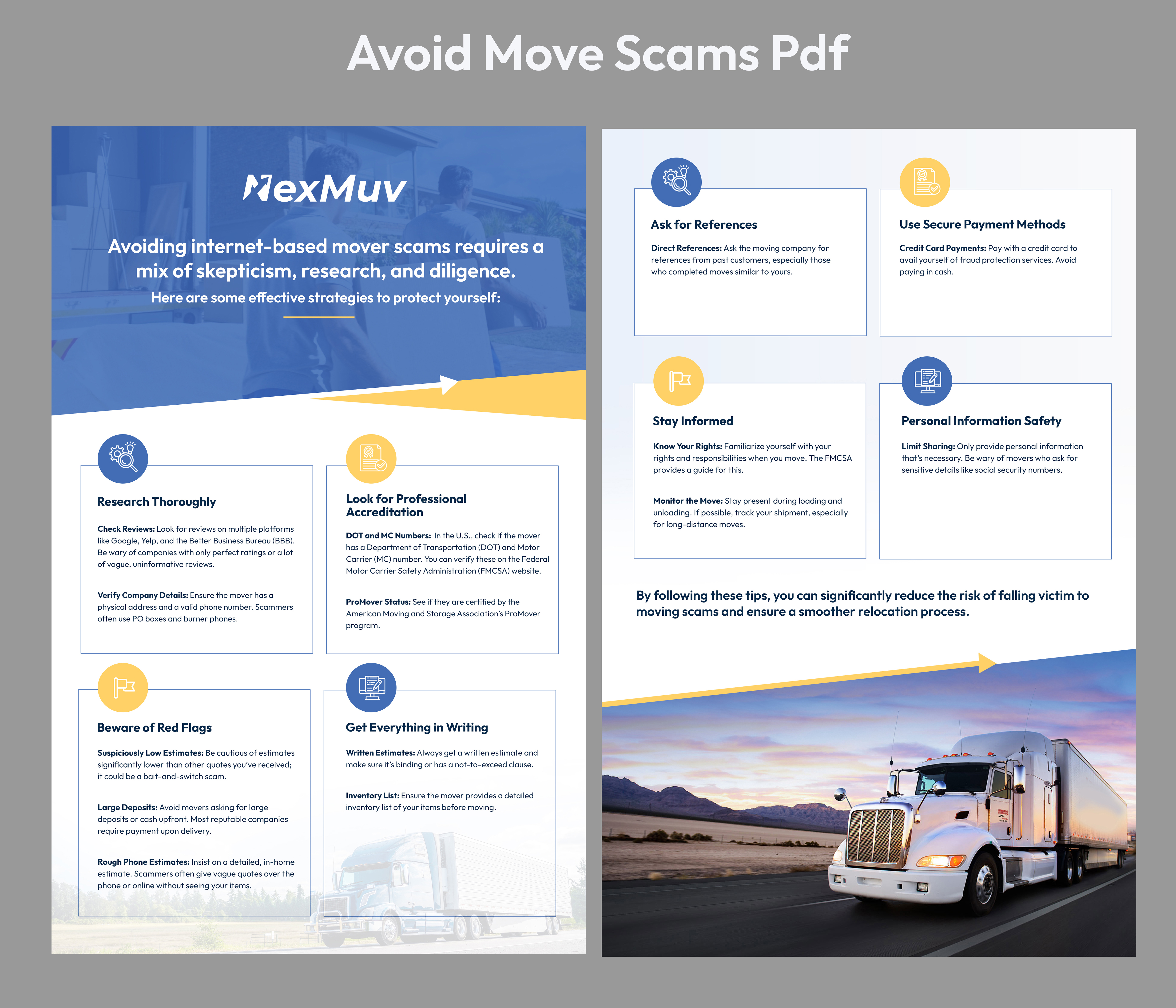 Brochure Design by Blue Sparrow for NexMuv | Design #34993797