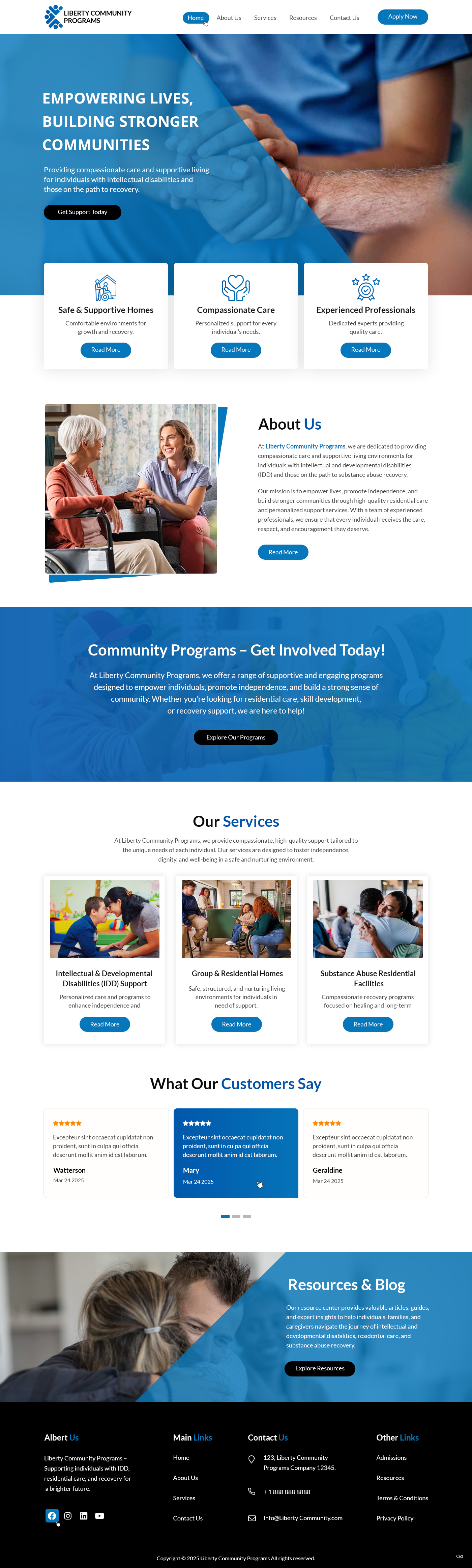 Web Design by pb for Liberty Community Programs | Design #34996514