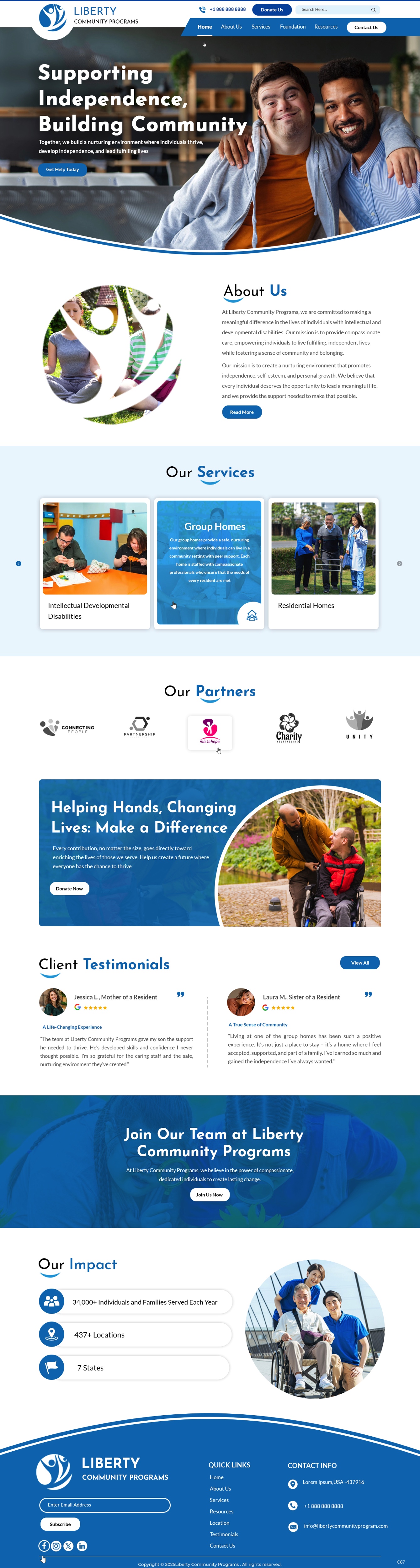 Web Design by pb for Liberty Community Programs | Design #34996517