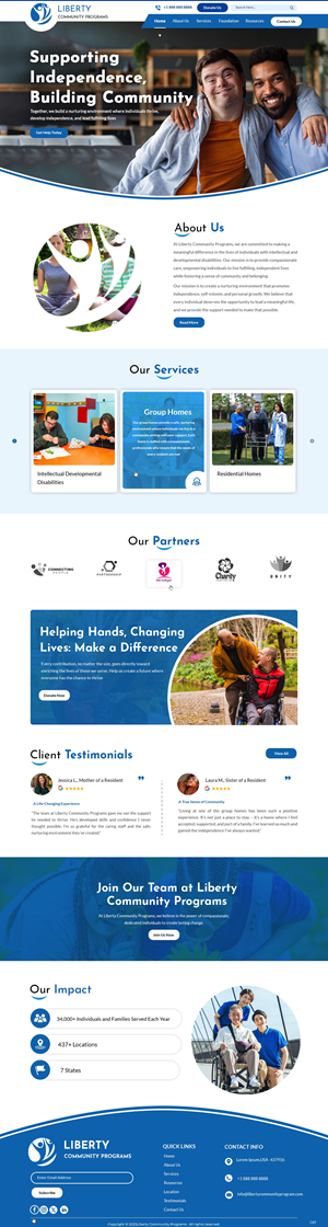Web Design by pb for Liberty Community Programs | Design: #34996517
