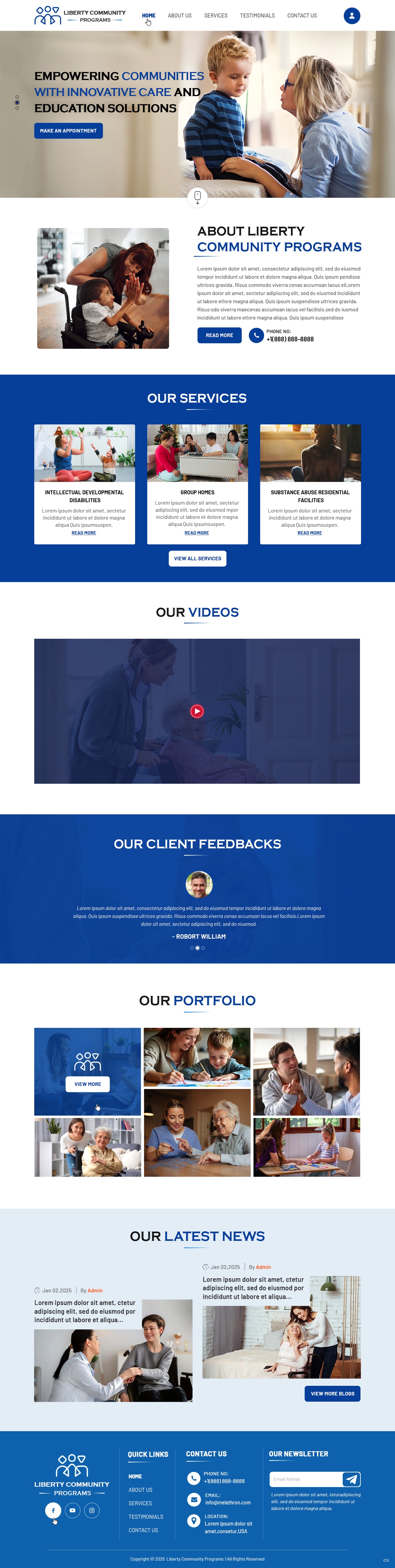 Web Design by pb for Liberty Community Programs | Design #34996522