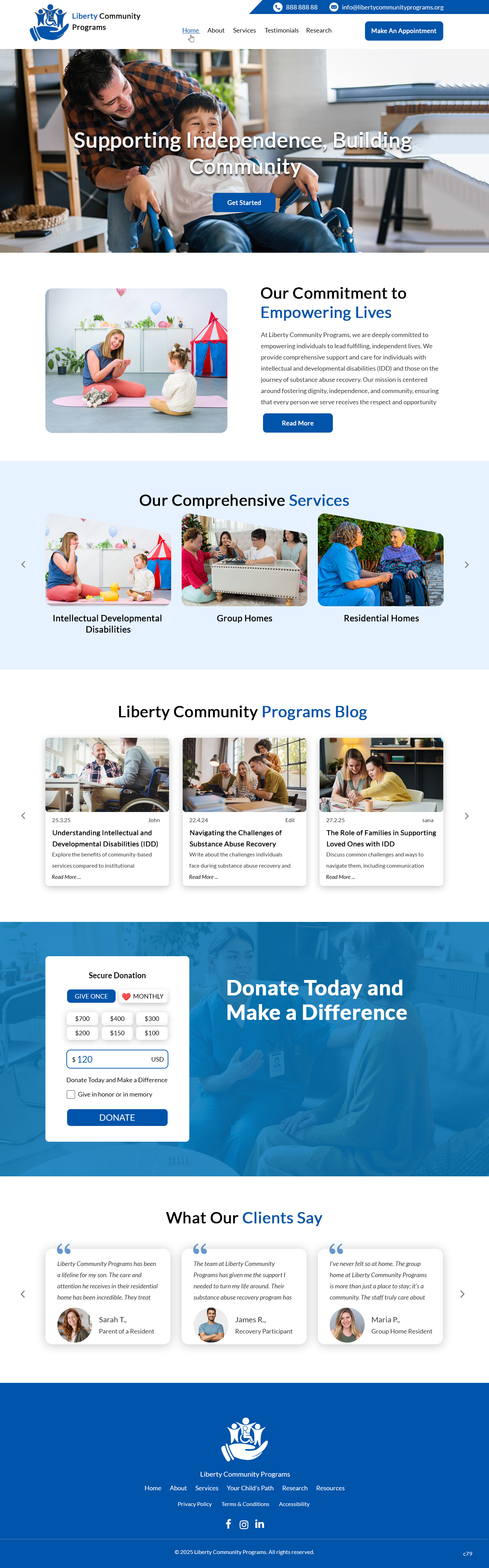 Web Design by pb for Liberty Community Programs | Design #34996526