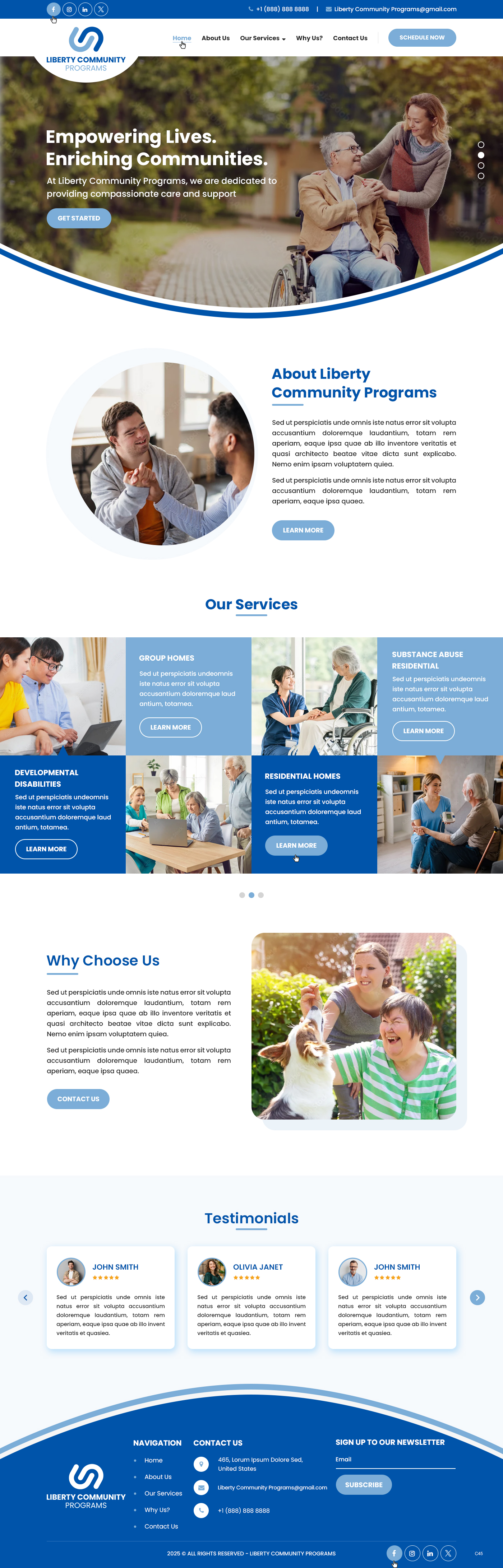 Web Design by pb for Liberty Community Programs | Design #35002775