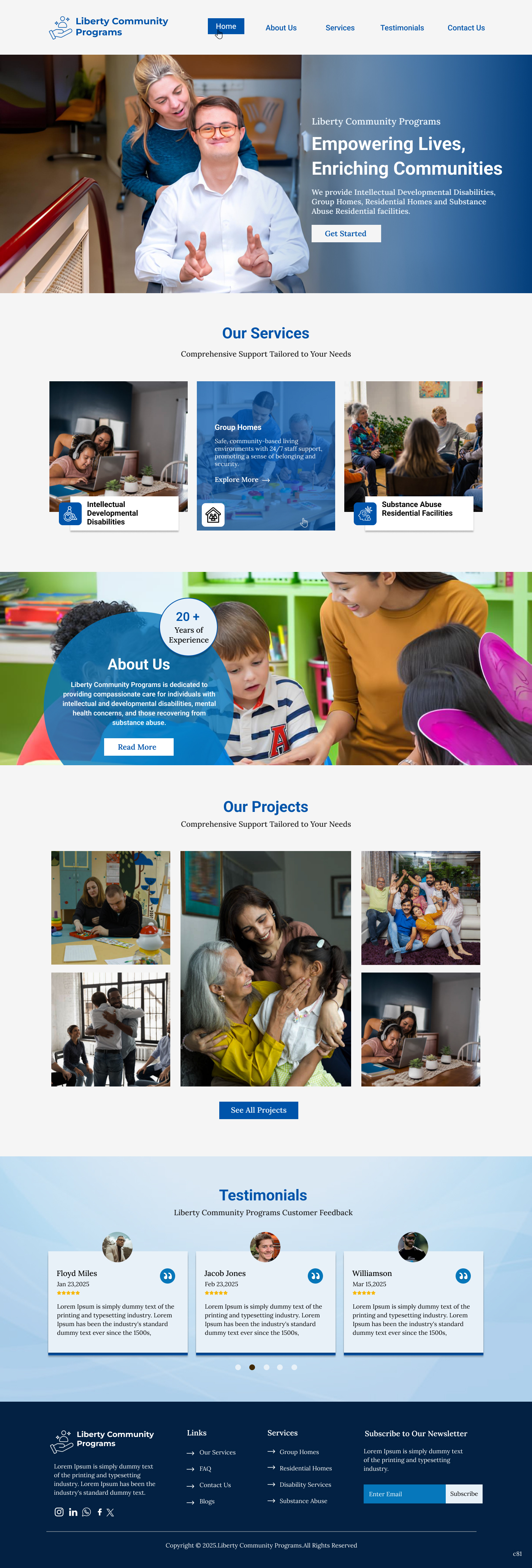 Web Design by pb for Liberty Community Programs | Design #35002777