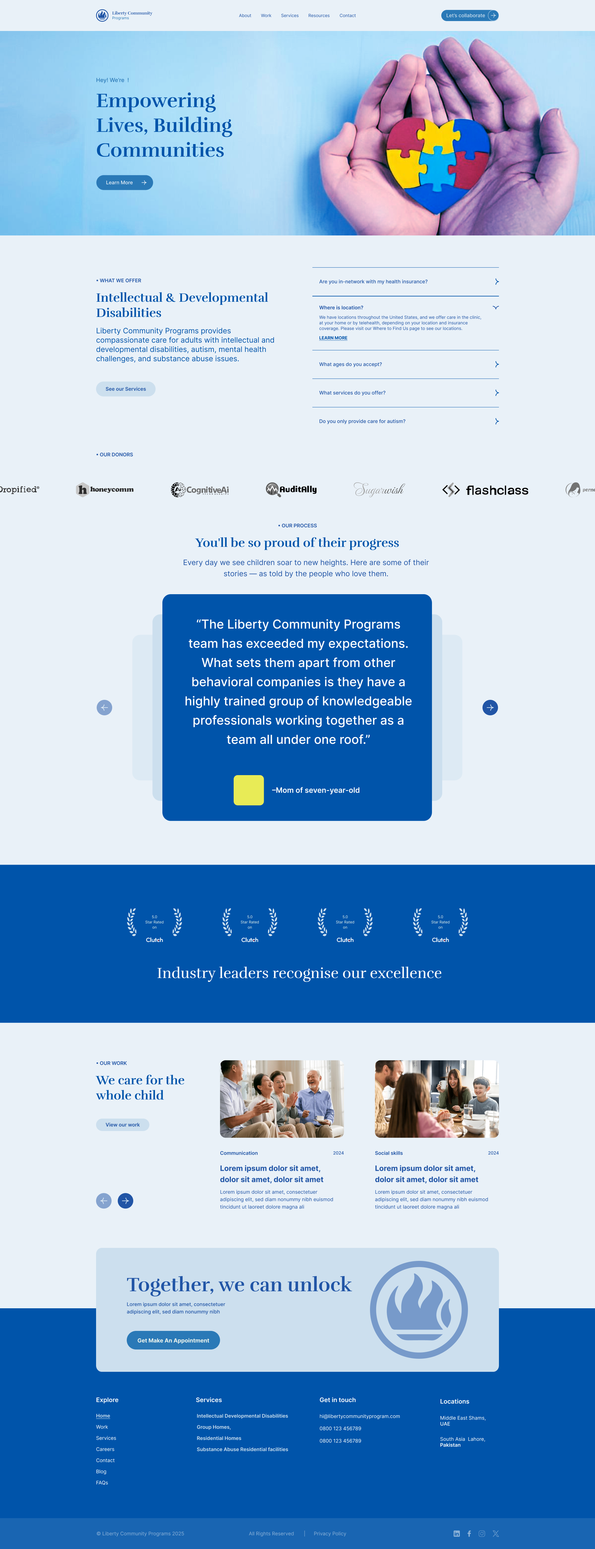 Web Design by Yasir355 for Liberty Community Programs | Design #34989692