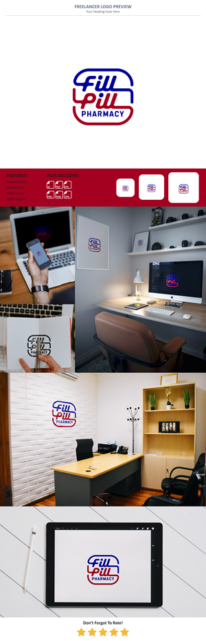 Logo Design by VectorForge for Fill Pill Pharmacy | Design: #34997734