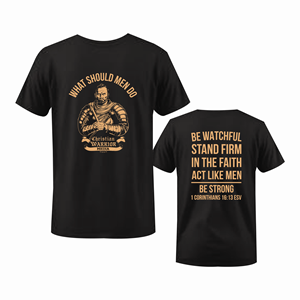 The Purpose of Men--Designing a captivating shirt around a witty Bible verse