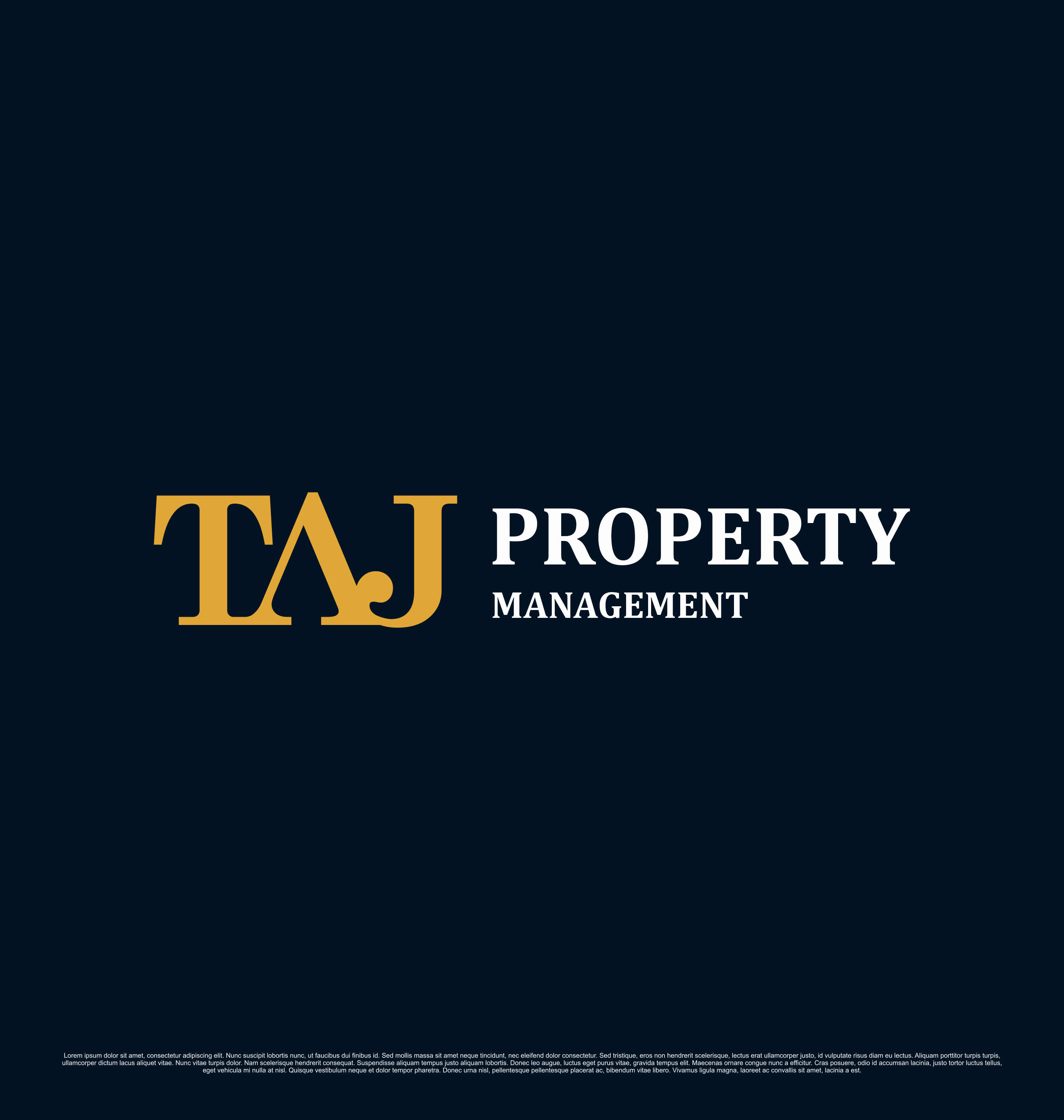 Logo Design by saesean for TAJ Property Management | Design #35007531
