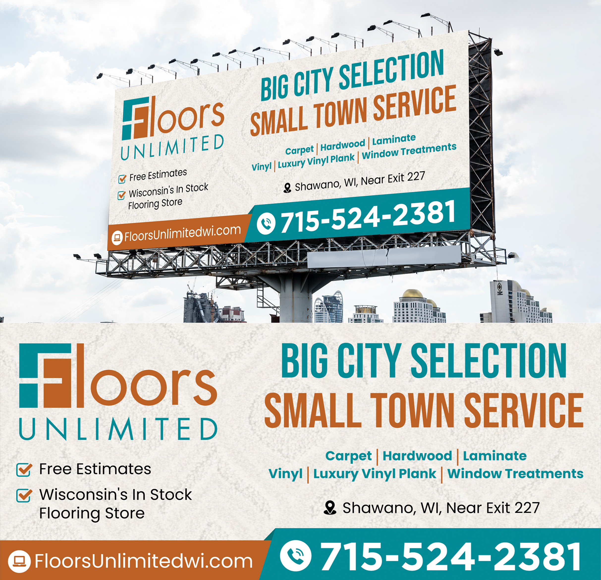 Billboard Design by WrapTonic24 for Floors Unlimited | Design #35013348