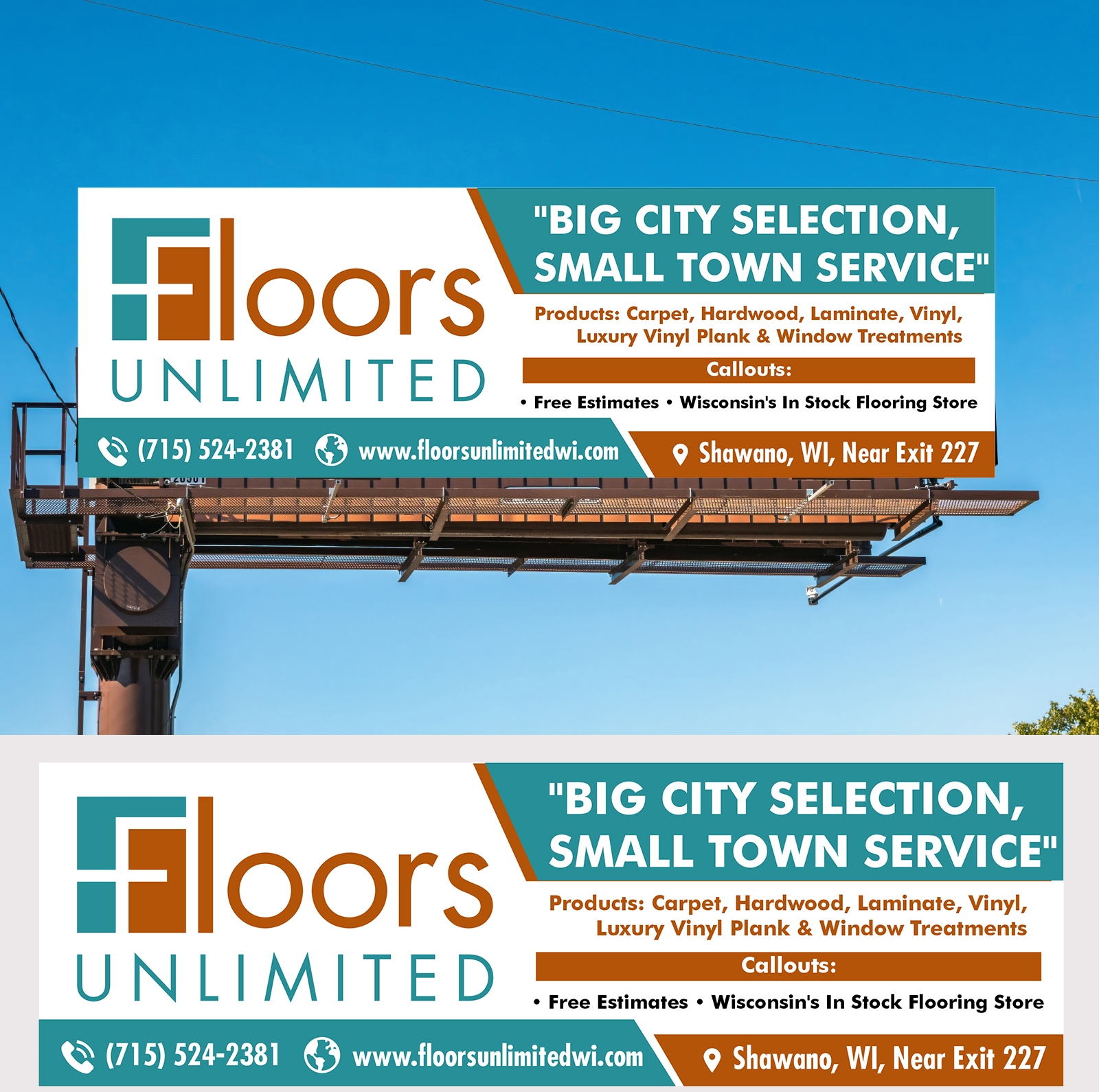 Billboard Design by JS Desiger for Floors Unlimited | Design #35008555