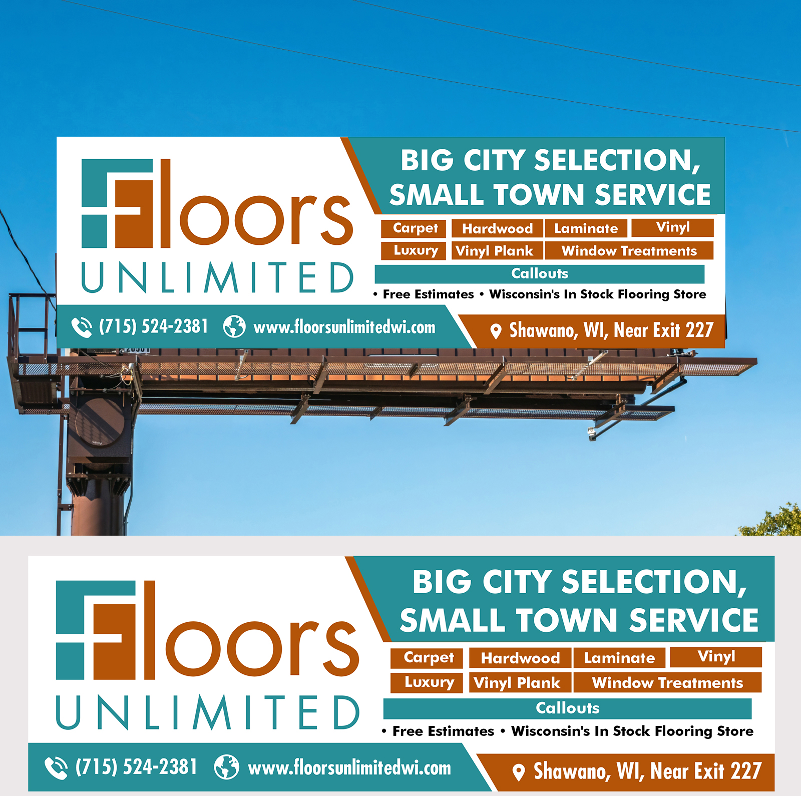 Billboard Design by freelancer75 for Floors Unlimited | Design #35008648