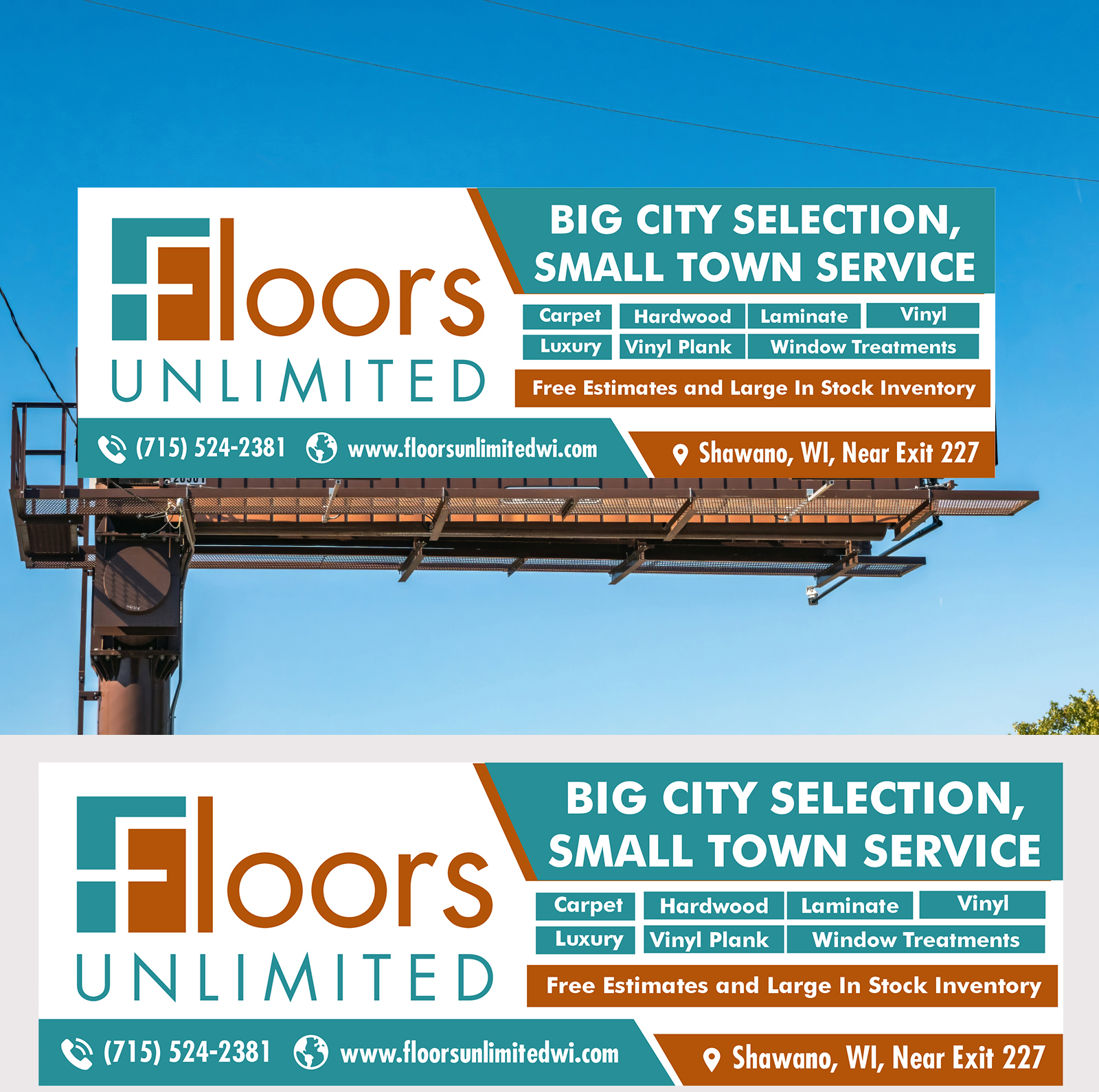 Werbetafel-Design von freelancer75 für Floors Unlimited | Design #35008691