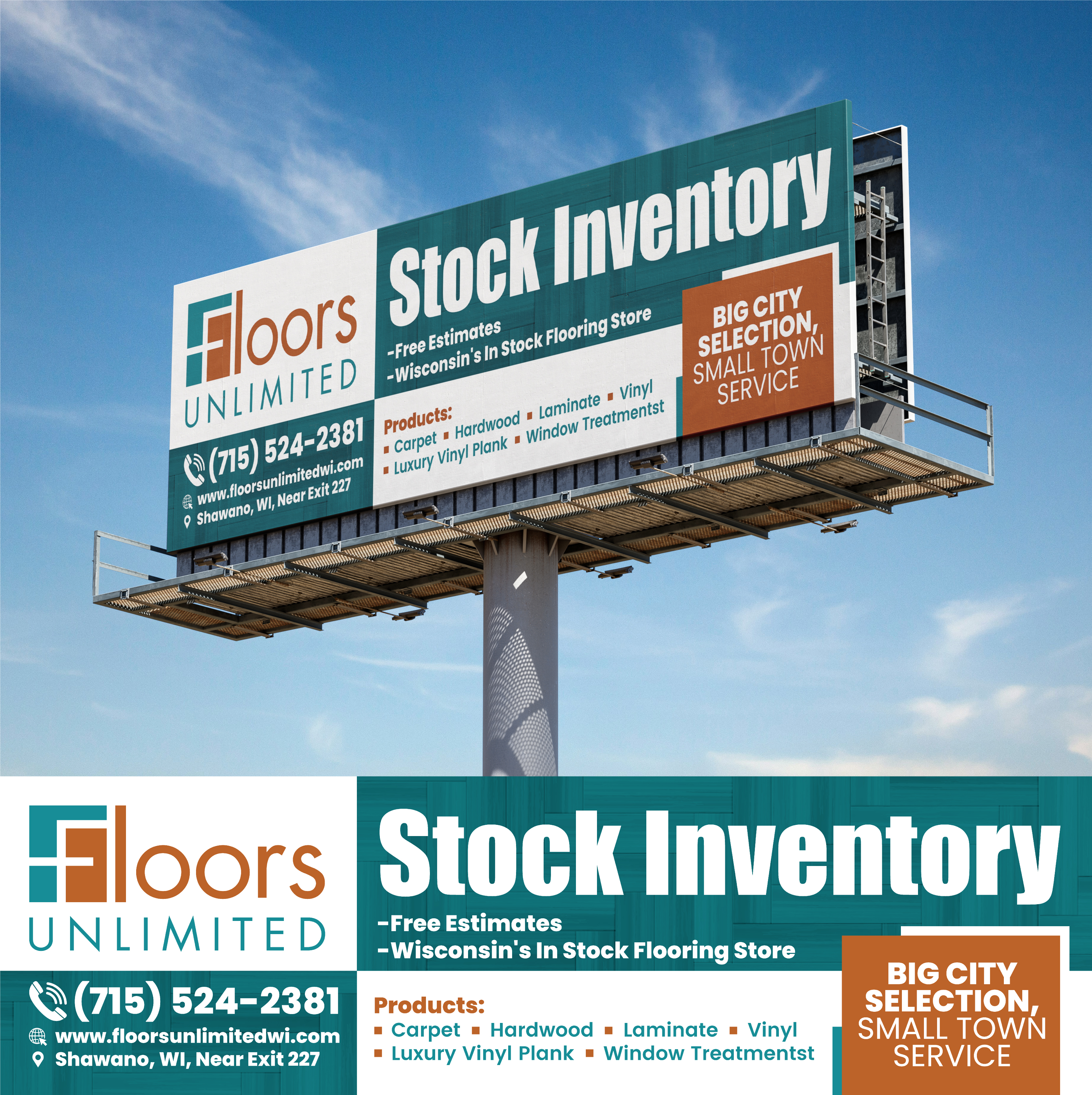 Billboard Design by Impressive Sol for Floors Unlimited | Design #35013567