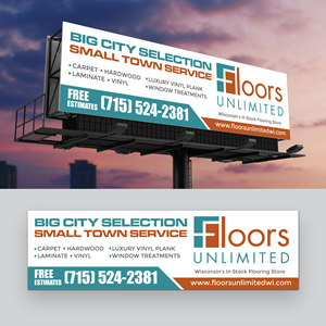 Billboard Design by LAXMI DESIGNHUB for Floors Unlimited | Design #35014527