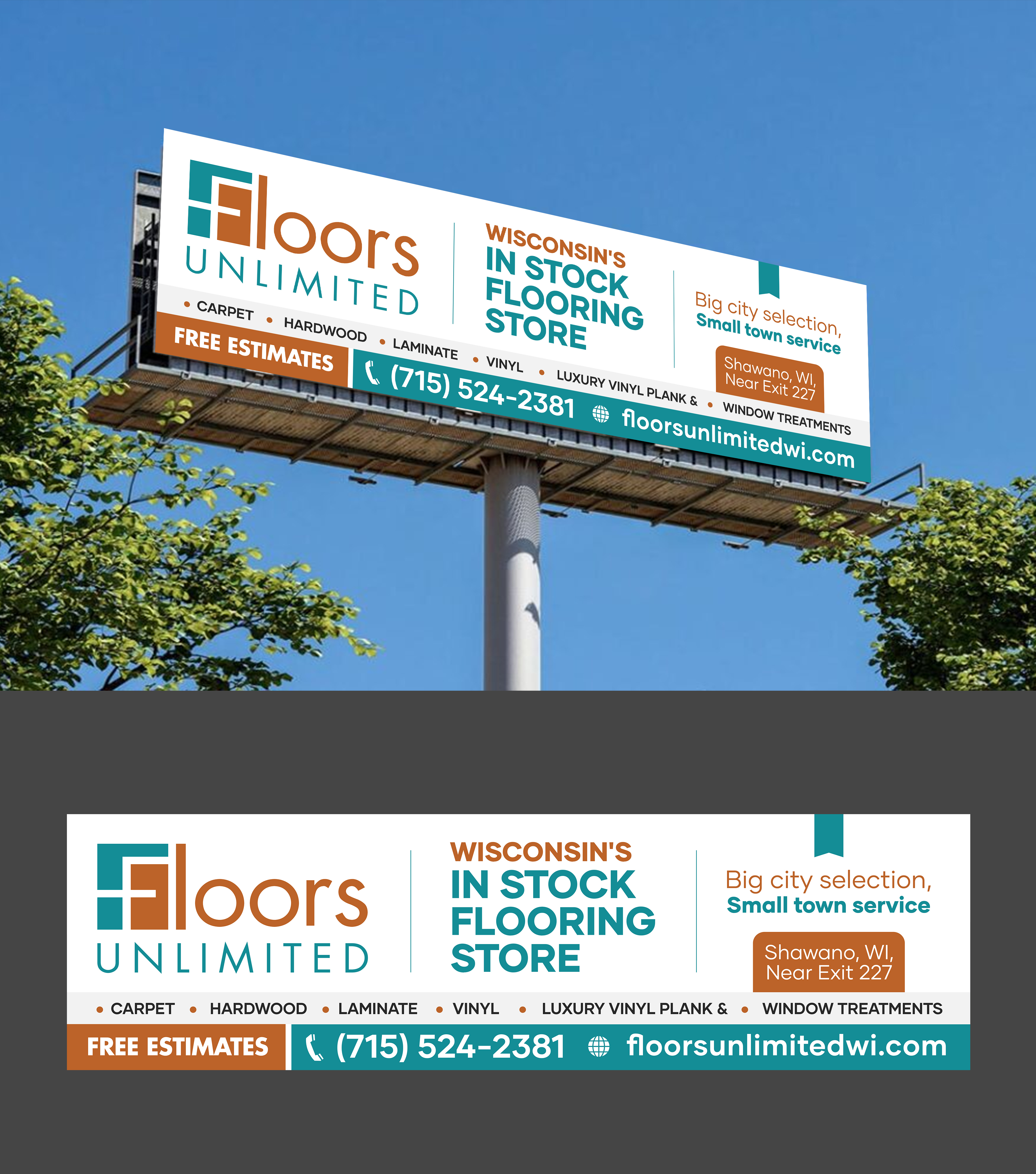 Billboard Design by ARTOGRAPHY for Floors Unlimited | Design #35022726