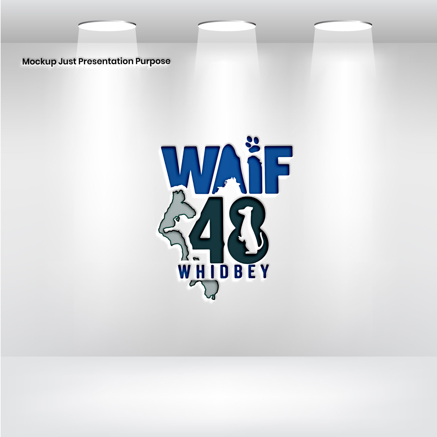 Logo Design by VectorForge for Whidbey Animals' Improvement Foundation (WAIF) | Design #35011393