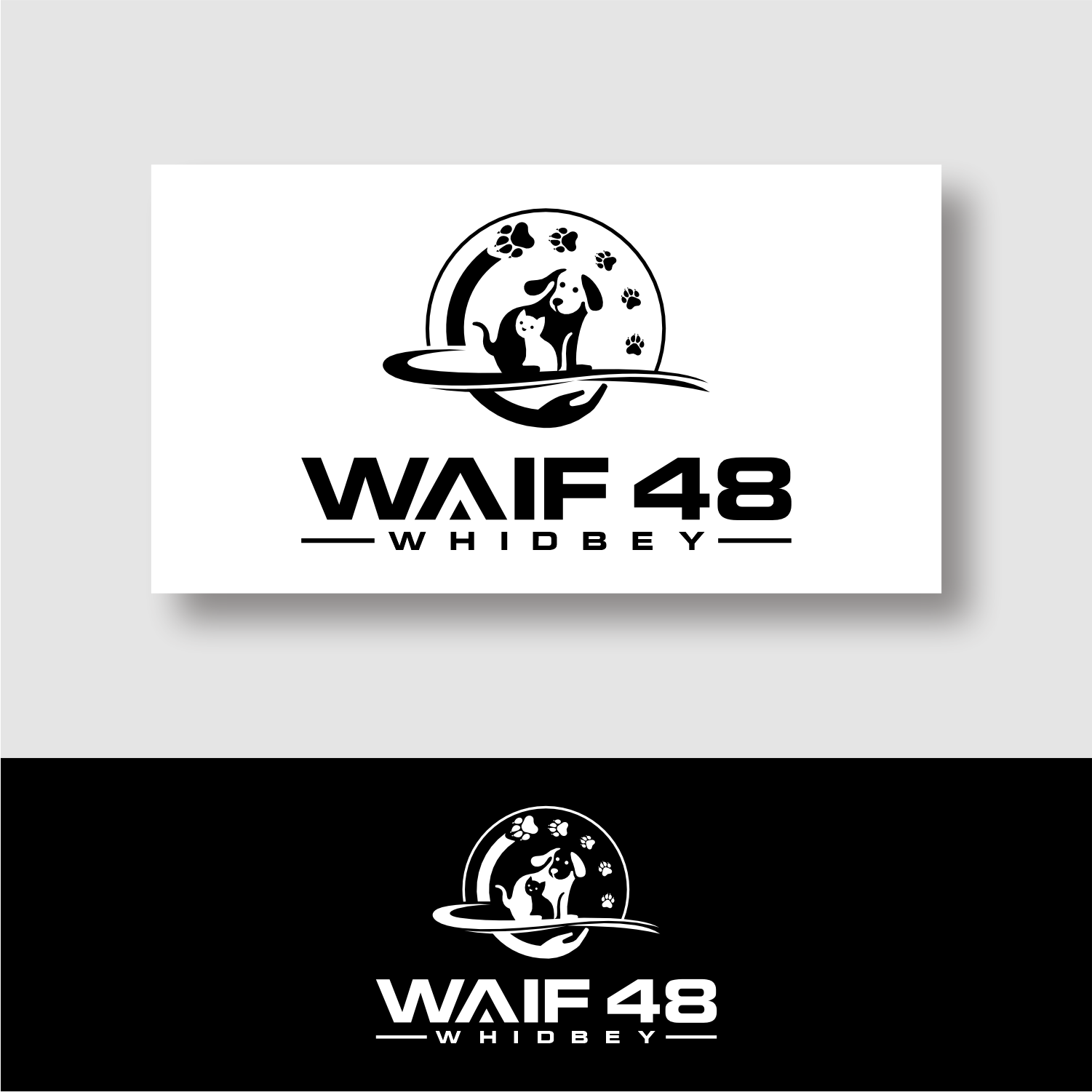 Logo Design by ganesaputu for Whidbey Animals' Improvement Foundation (WAIF) | Design #35018755
