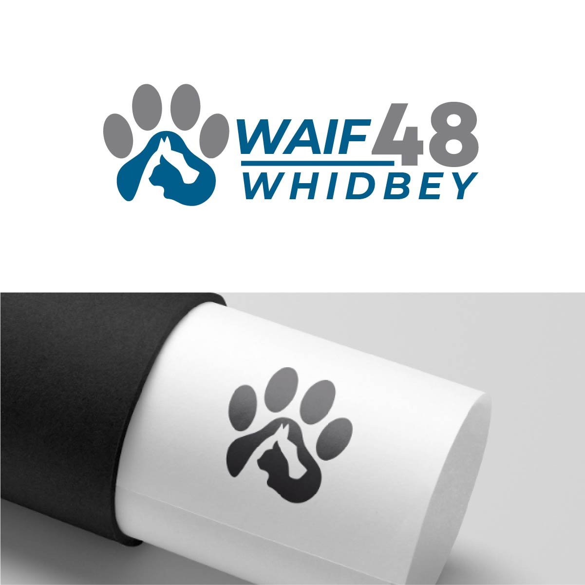 Logo Design by fly  design for Whidbey Animals' Improvement Foundation (WAIF) | Design #35014215