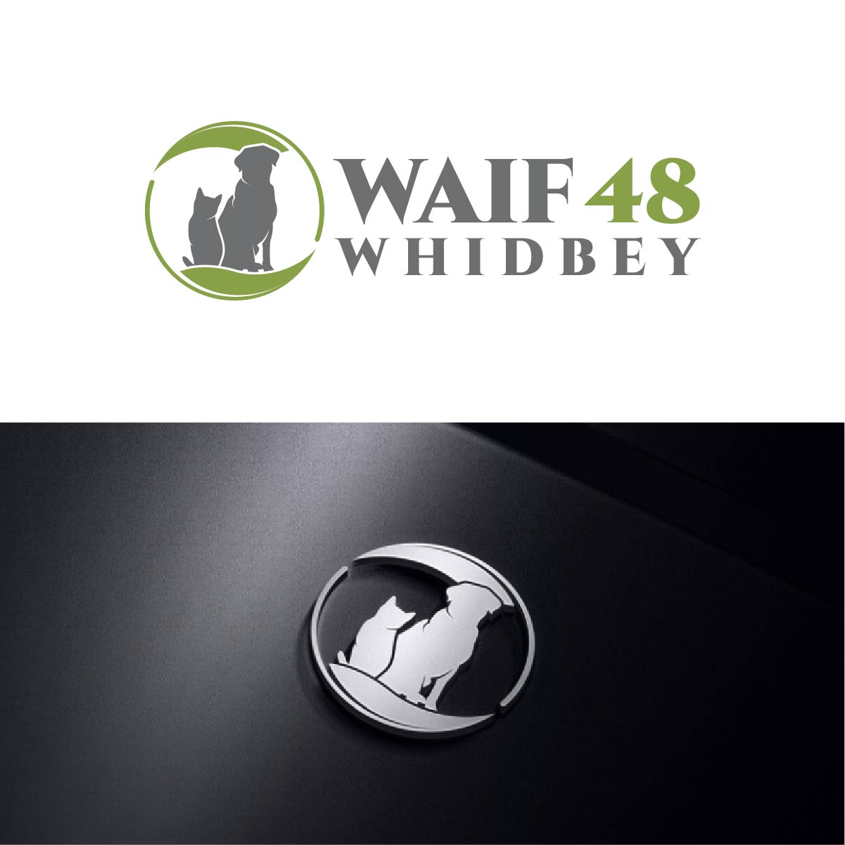 Logo Design by fly  design for Whidbey Animals' Improvement Foundation (WAIF) | Design #35014216