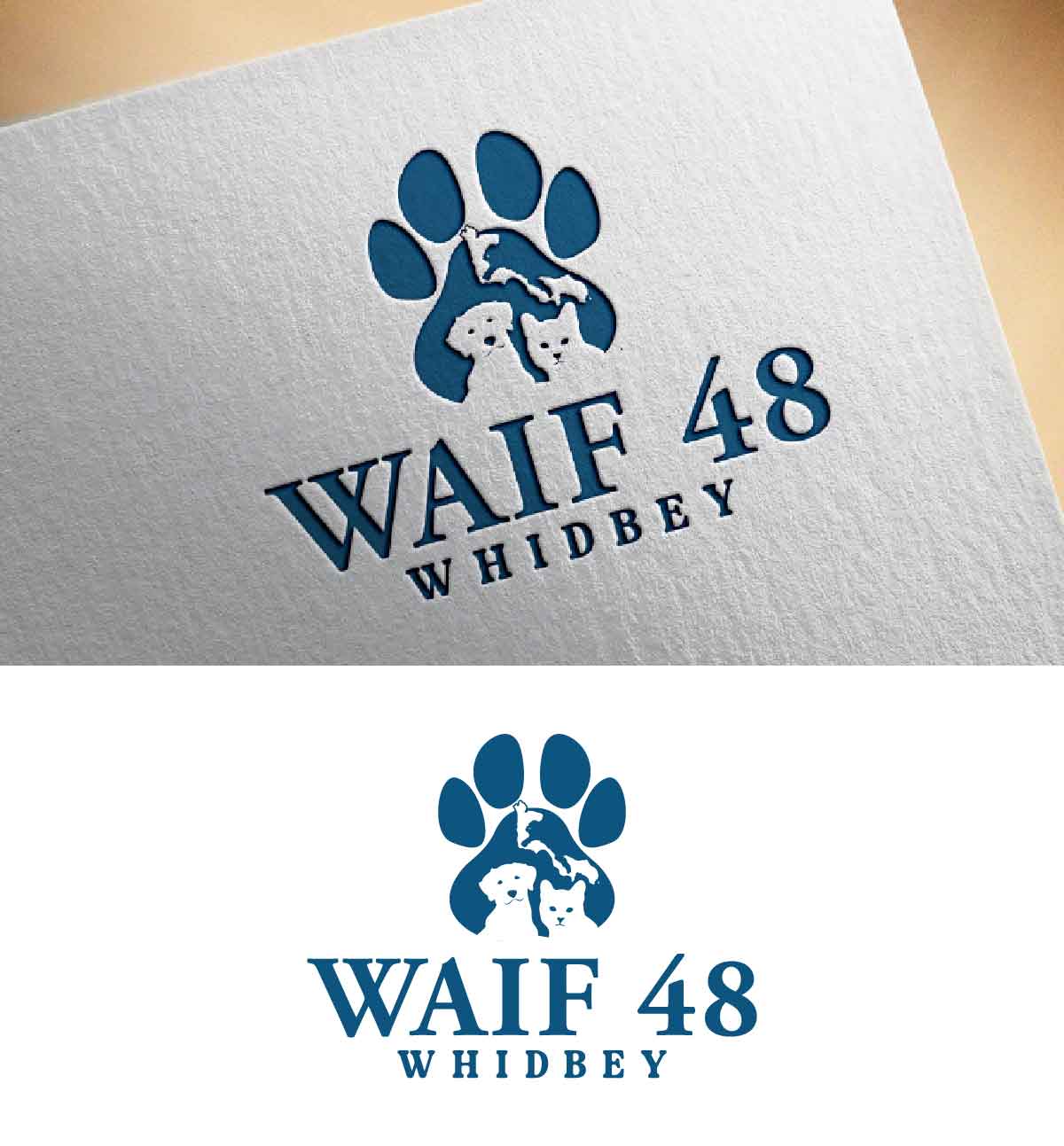 Logo Design by fly  design for Whidbey Animals' Improvement Foundation (WAIF) | Design #35014919