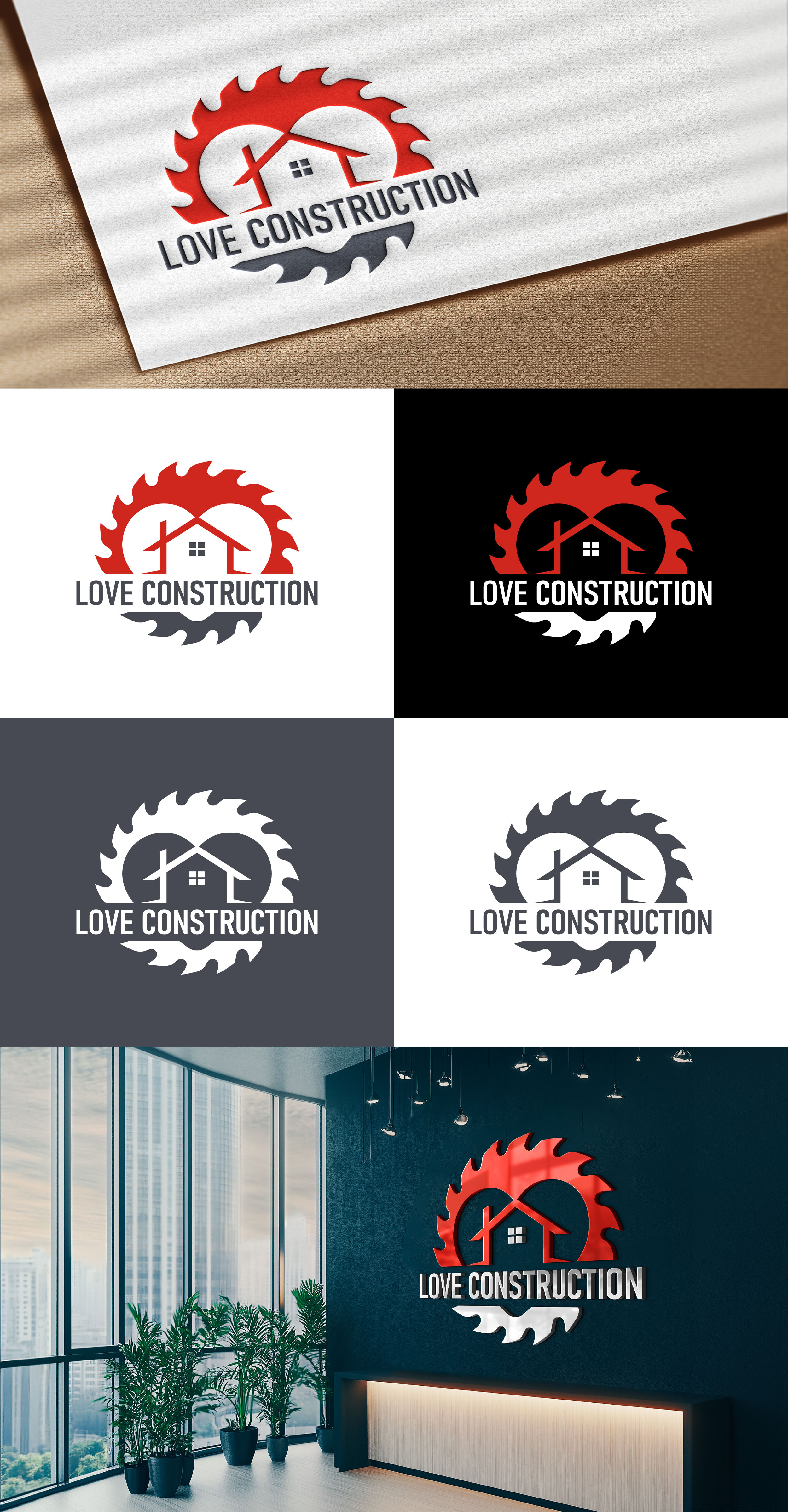 Logo Design by PixelUP Graphics for Love Construction | Design #35016224
