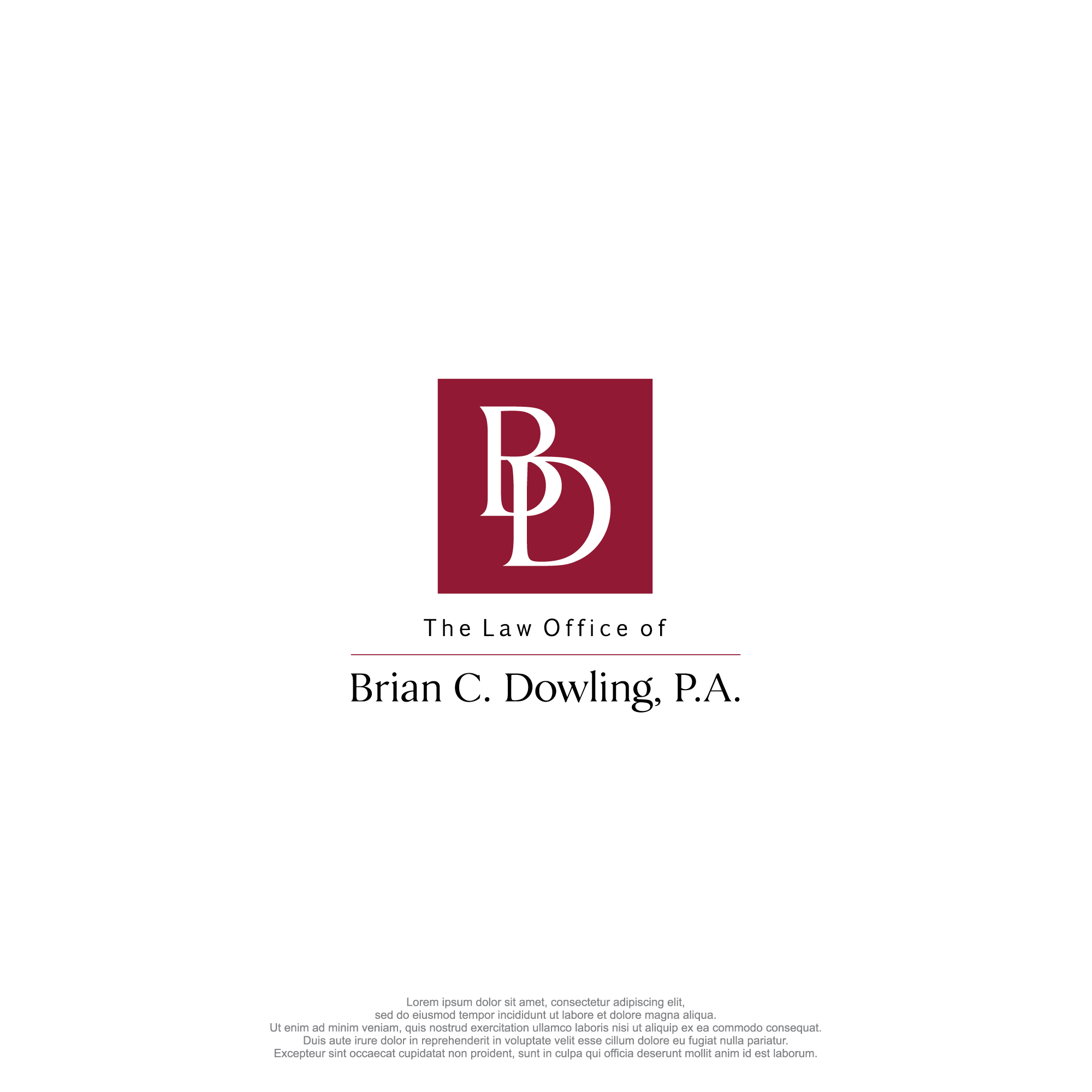 Logo Design by JoiceSinatra for The Law Office of Brian C. Dowling, P.A. | Design #35025457
