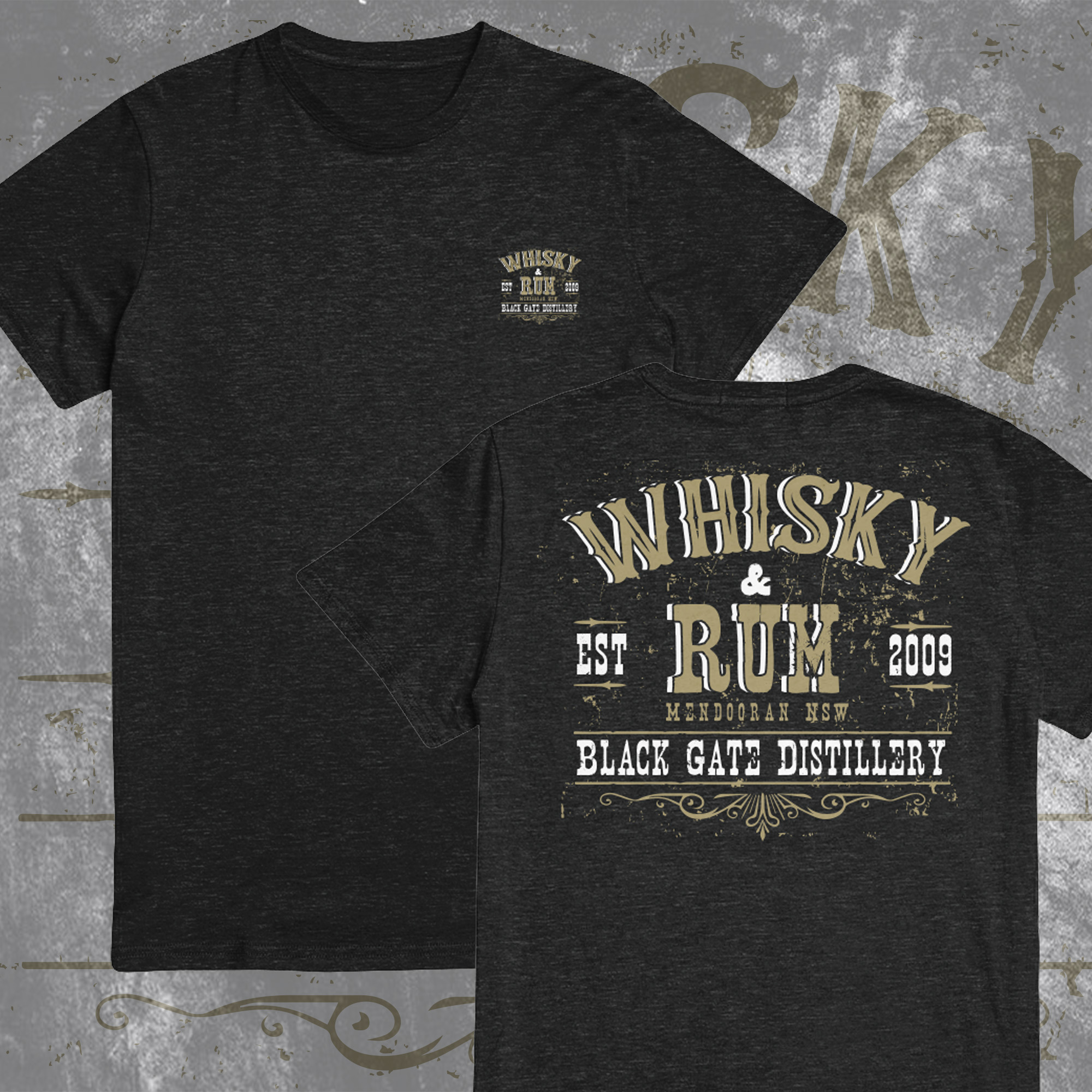 T-shirt Design by Teespixels for Black Gate Distillery | Design #35044281