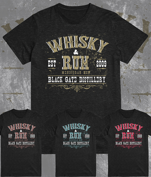 T-shirt Design by Teespixels for Black Gate Distillery | Design: #35044284
